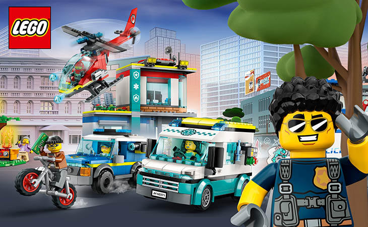 LEGO Kategorie Seite: Alltagshelden. Feuerwehr, Polizei, Krankenhaus